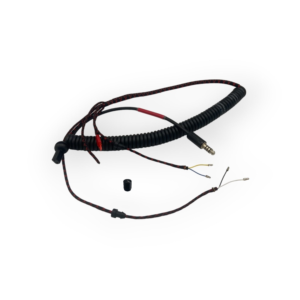 Paraclete Comm Cord, 3' Coiled Down Lead w/ Volume Control 